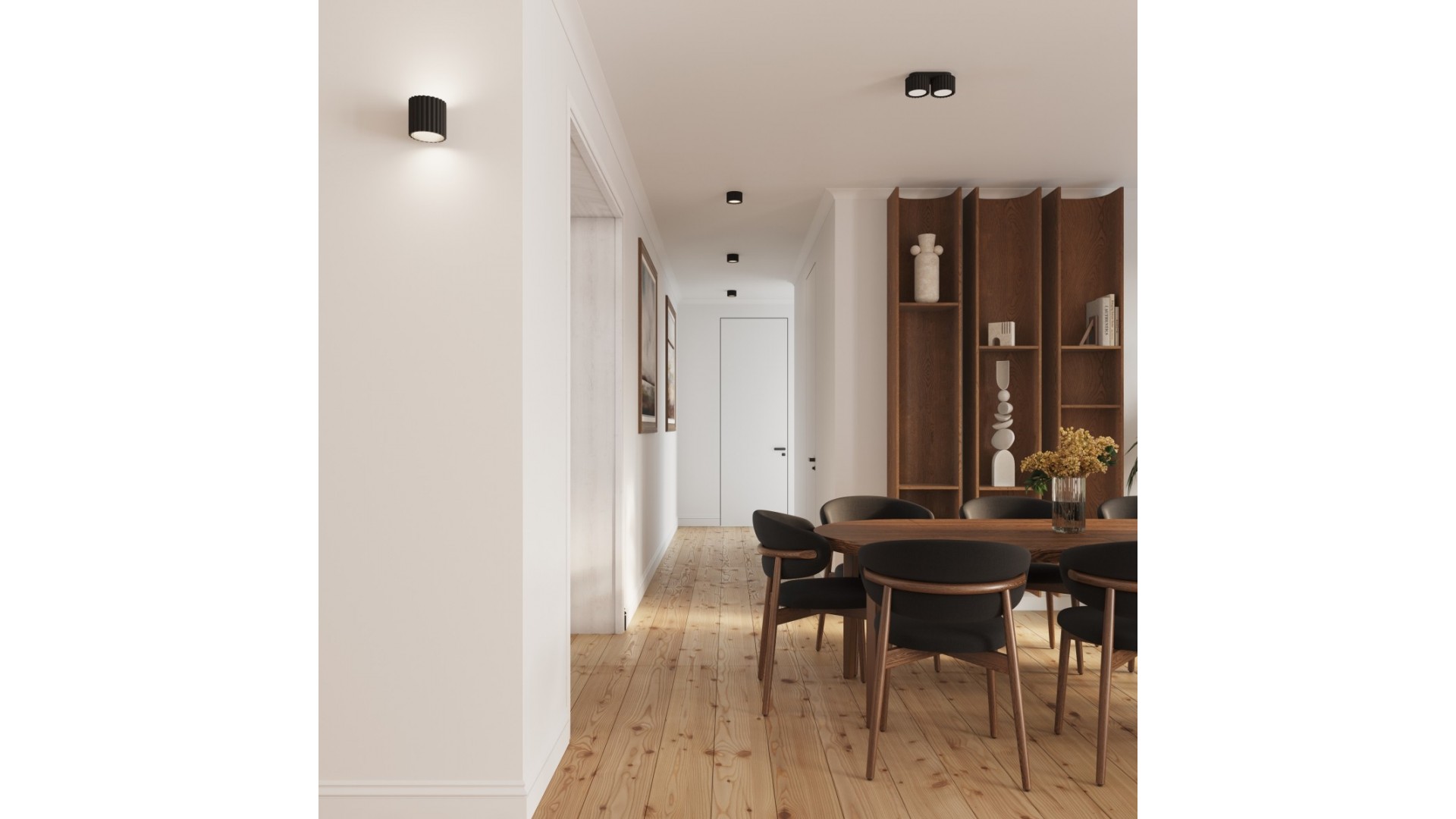 Plafon AURA 2 czarny Gx53 Sollux SL.1788