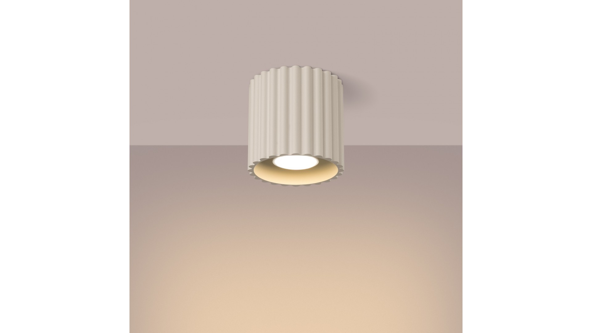 Plafon AURA 1 beżowy GU10 Sollux SL.1789
