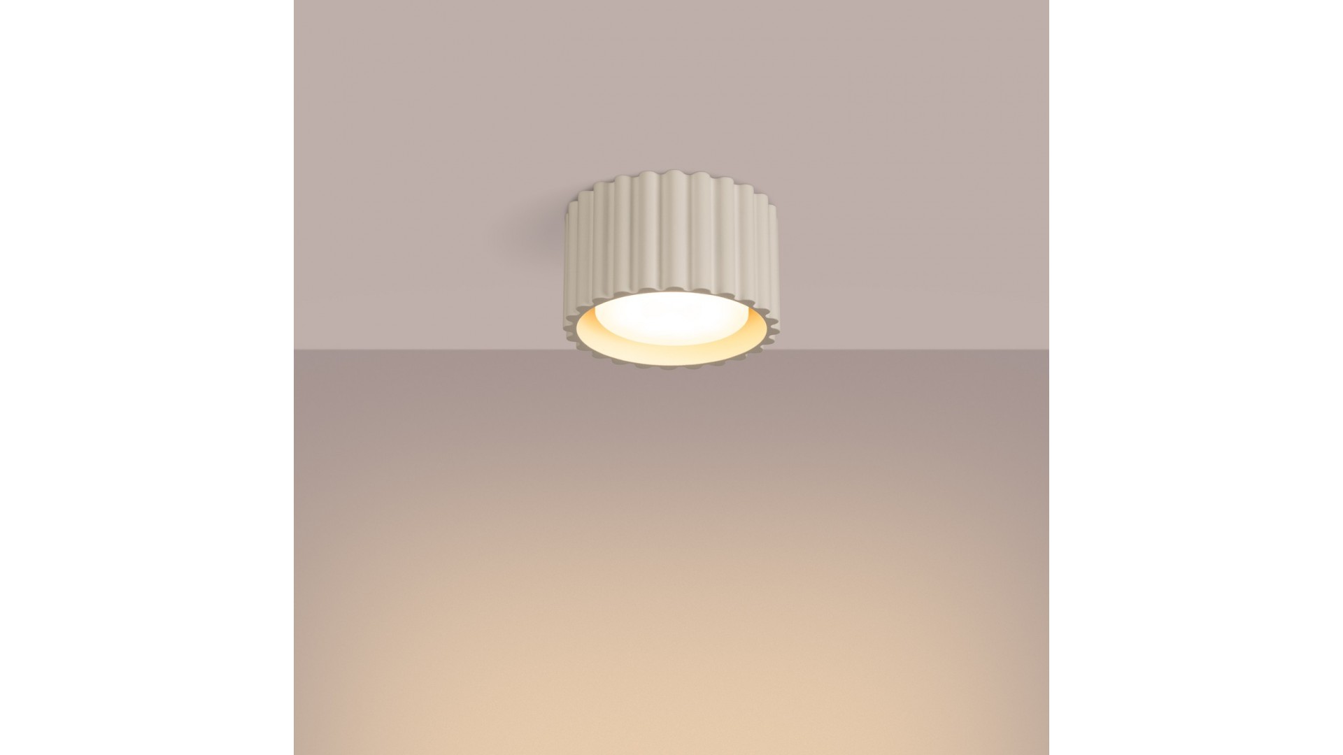 Plafon AURA 1 beżowy Gx53 Sollux SL.1792