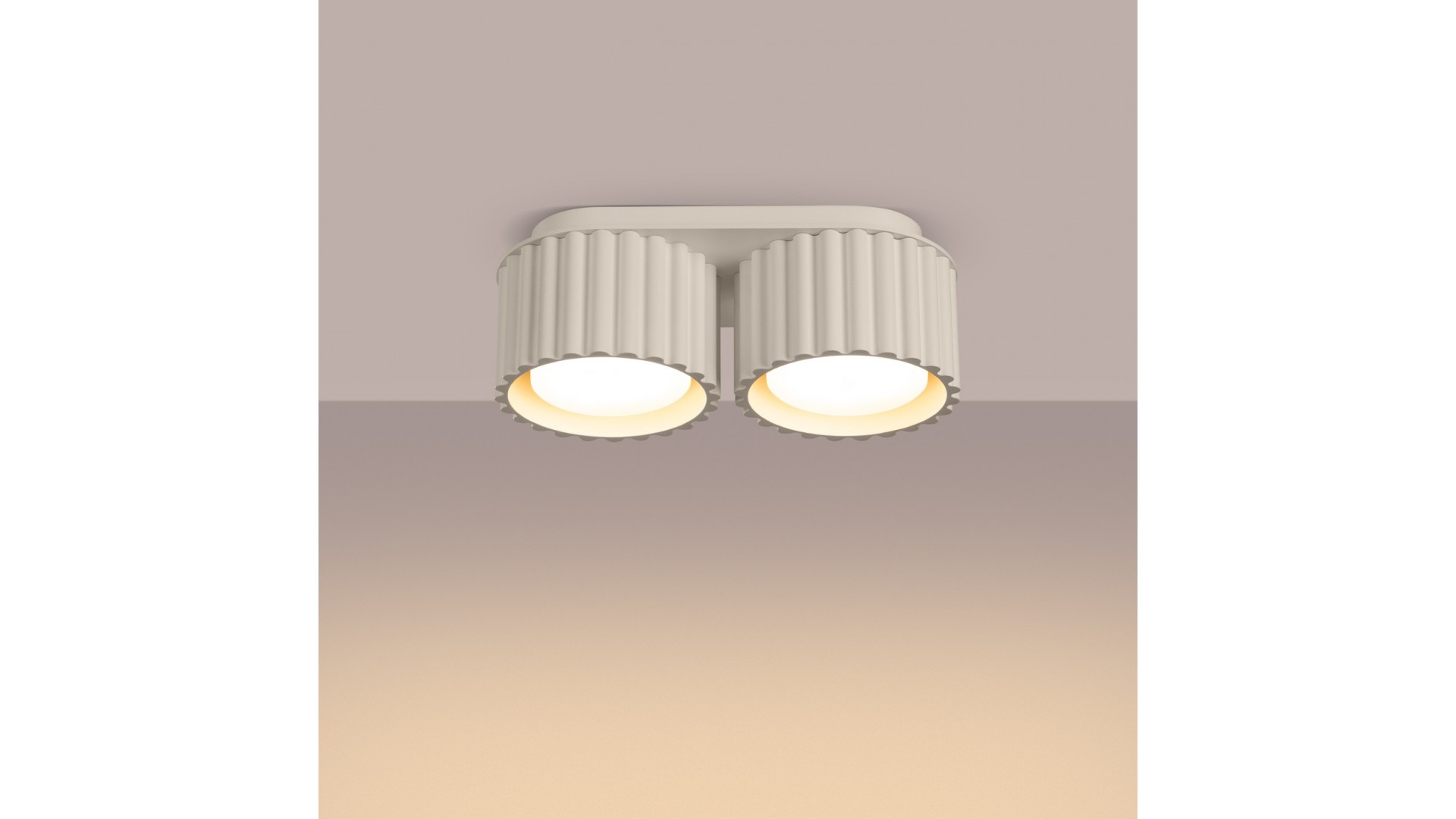 Plafon AURA 2 beżowy Gx53 Sollux SL.1793