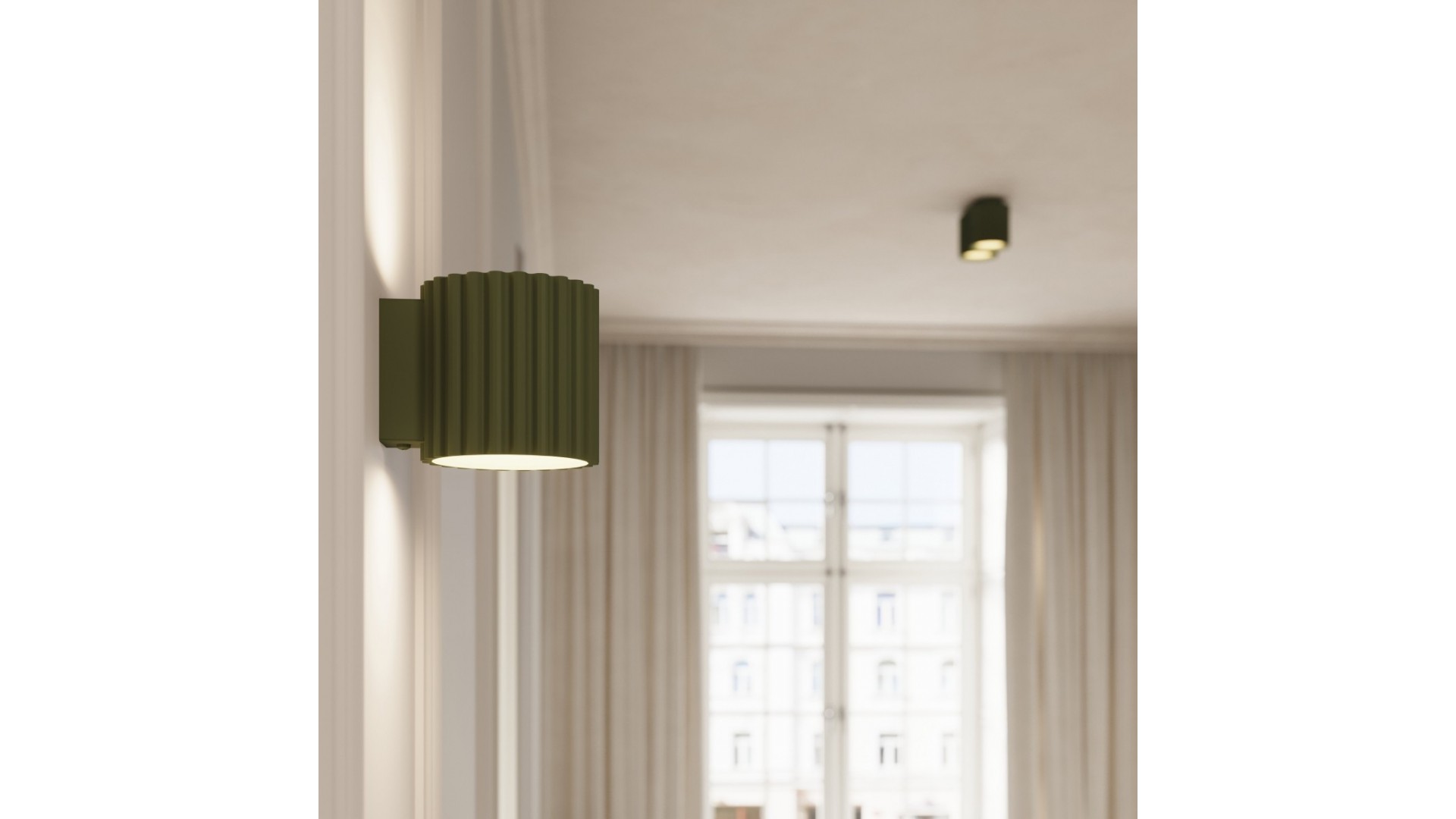 Plafon AURA 1 zielony oliwkowy GU10 Sollux SL.1794