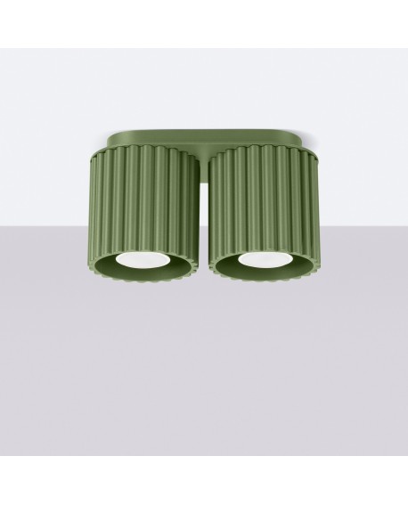Plafon AURA 2 zielony oliwkowy GU10 Sollux SL.1795