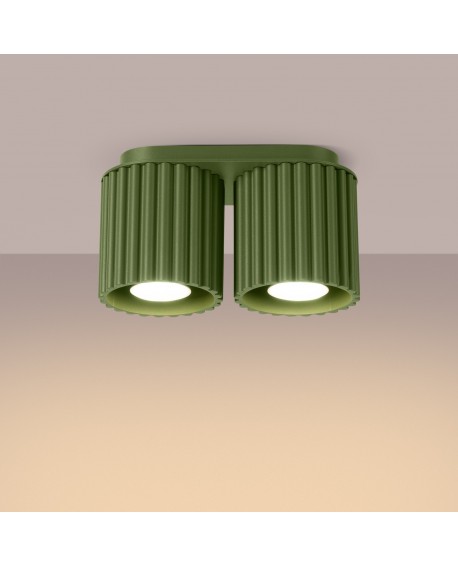 Plafon AURA 2 zielony oliwkowy GU10 Sollux SL.1795