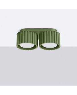 Plafon AURA 2 zielony oliwkowy Gx53 Sollux SL.1798