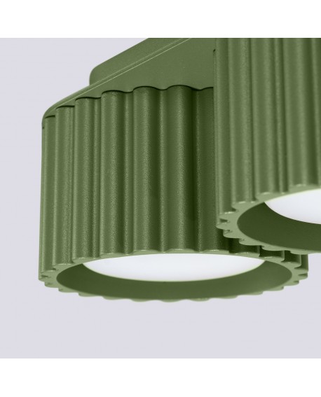 Plafon AURA 2 zielony oliwkowy Gx53 Sollux SL.1798