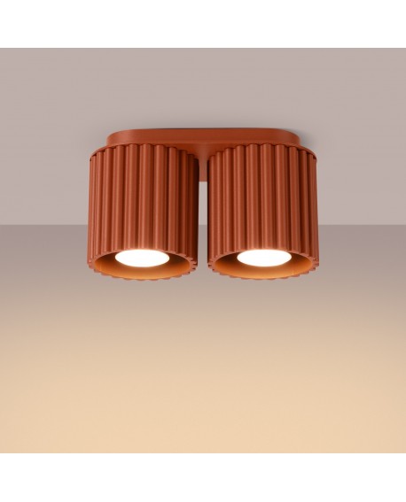Plafon AURA 2 ochra czerwona GU10 Sollux SL.1800