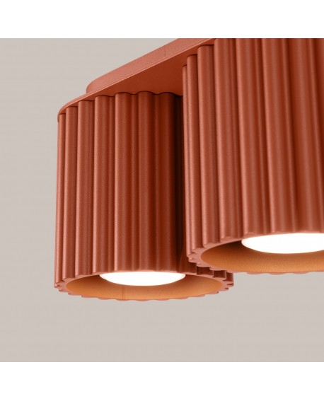 Plafon AURA 2 ochra czerwona GU10 Sollux SL.1800