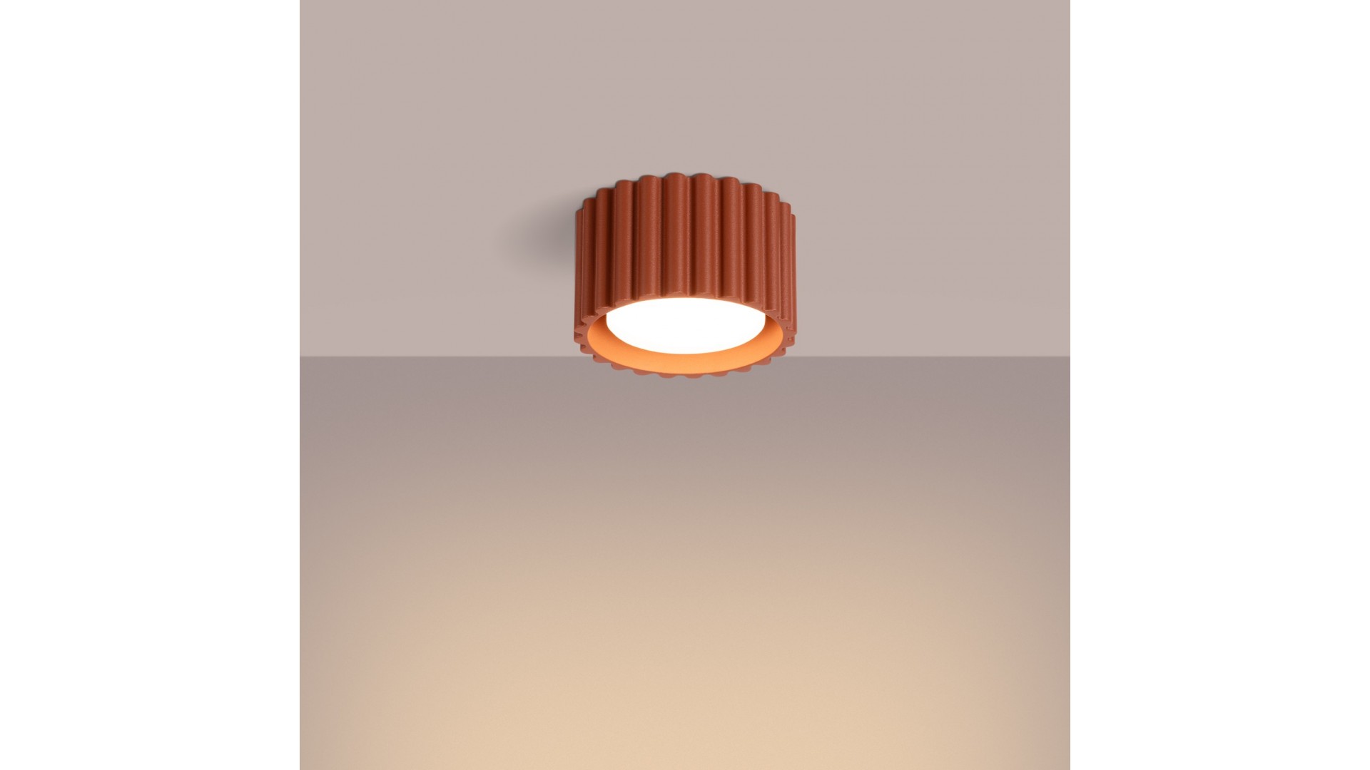 Plafon AURA 1 ochra czerwona Gx53 Sollux SL.1802