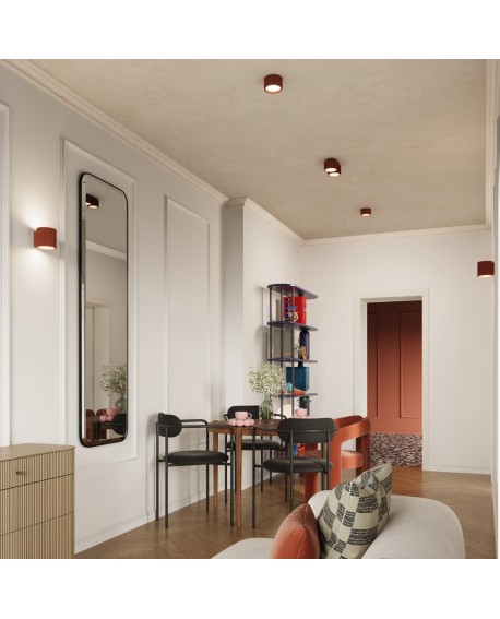 Plafon AURA 2 ochra czerwona Gx53 Sollux SL.1803