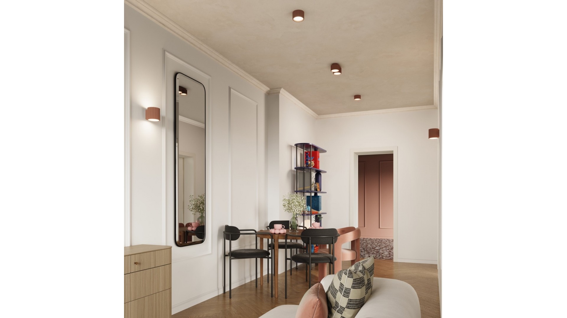 Plafon AURA 2 mocca Gx53 Sollux SL.1808
