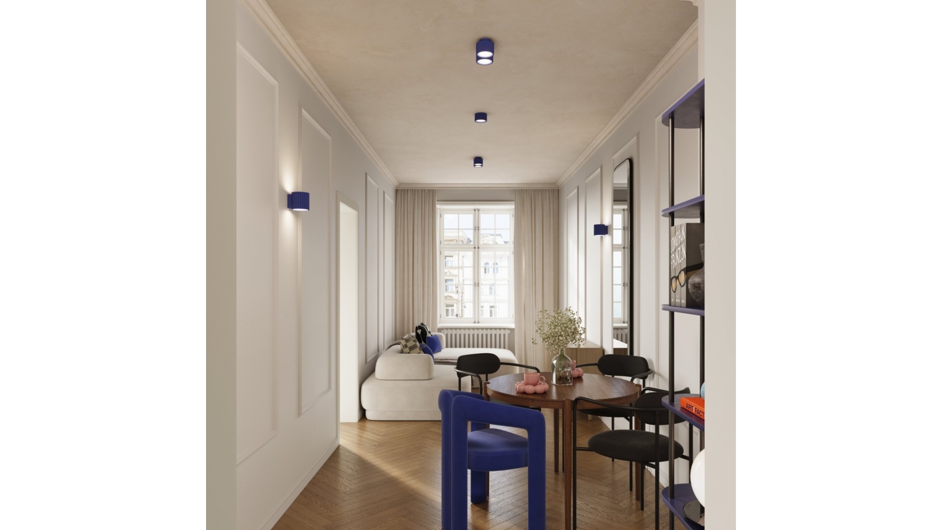 Plafon AURA 2 ultramaryna Gx53 Sollux SL.1813