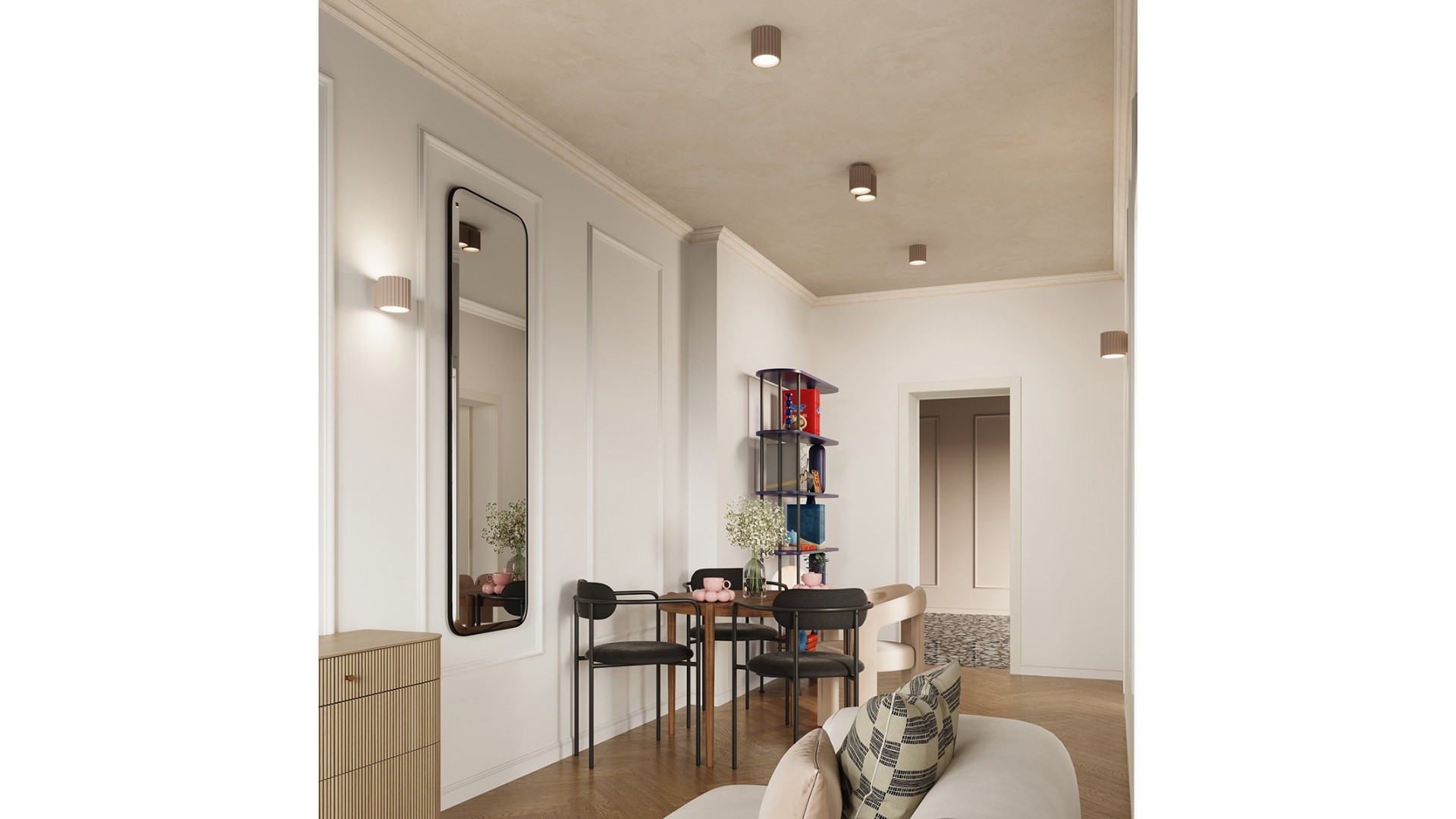 Plafon AURA 1 taupe GU10 Sollux SL.1814