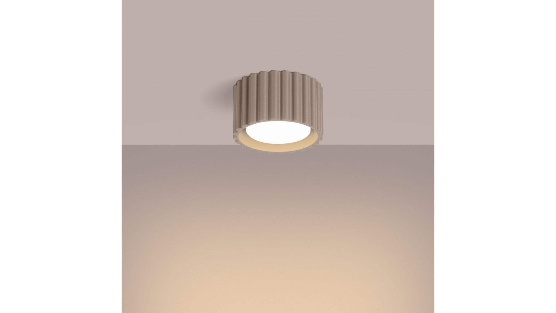 Plafon AURA 1 taupe Gx53 Sollux SL.1817