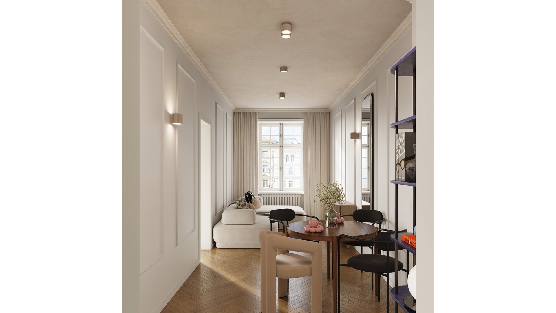 Plafon AURA 1 taupe Gx53 Sollux SL.1817