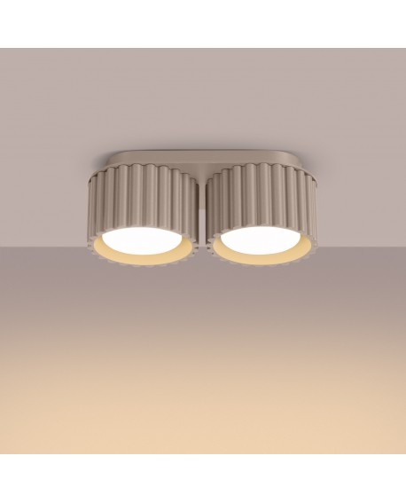 Plafon AURA 2 taupe Gx53 Sollux SL.1818
