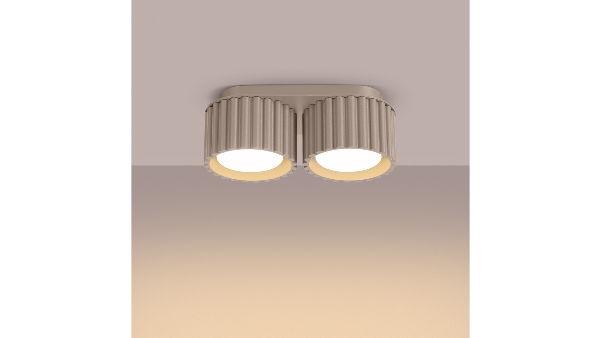 Plafon AURA 2 taupe Gx53 Sollux SL.1818