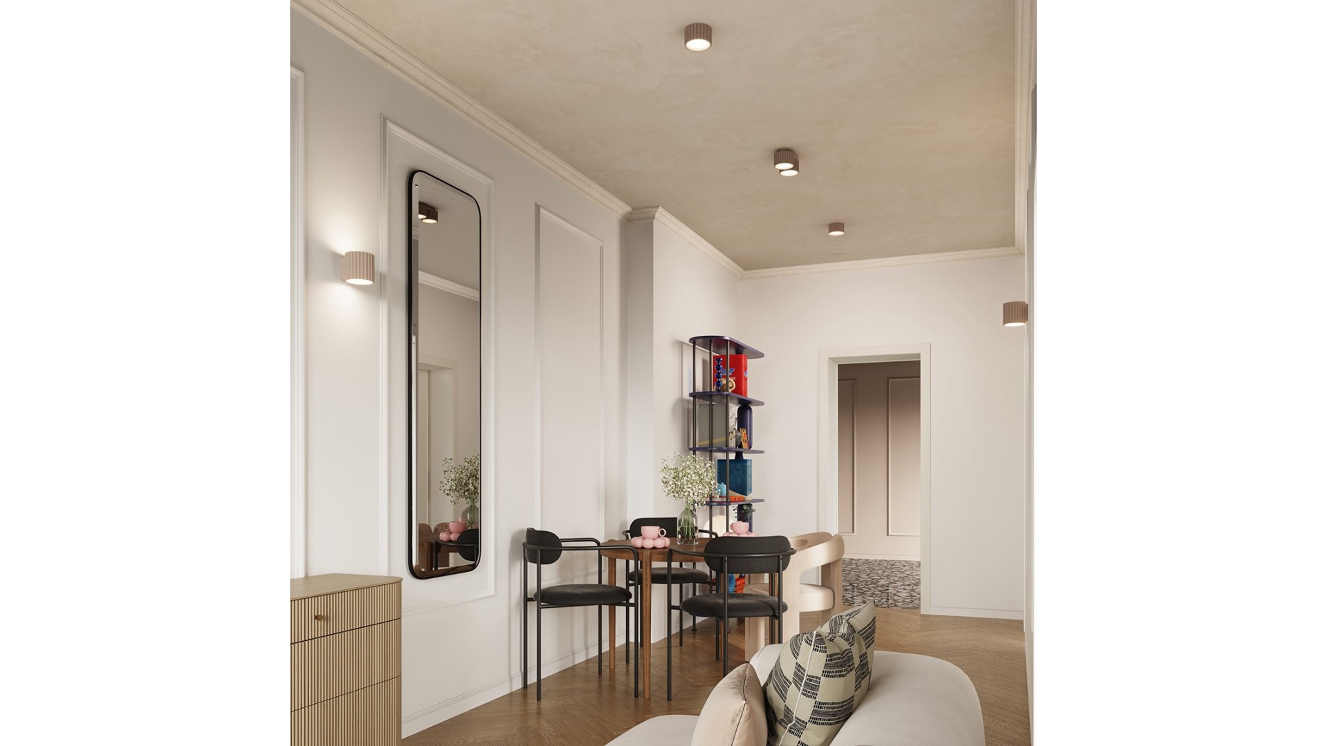 Plafon AURA 2 taupe Gx53 Sollux SL.1818
