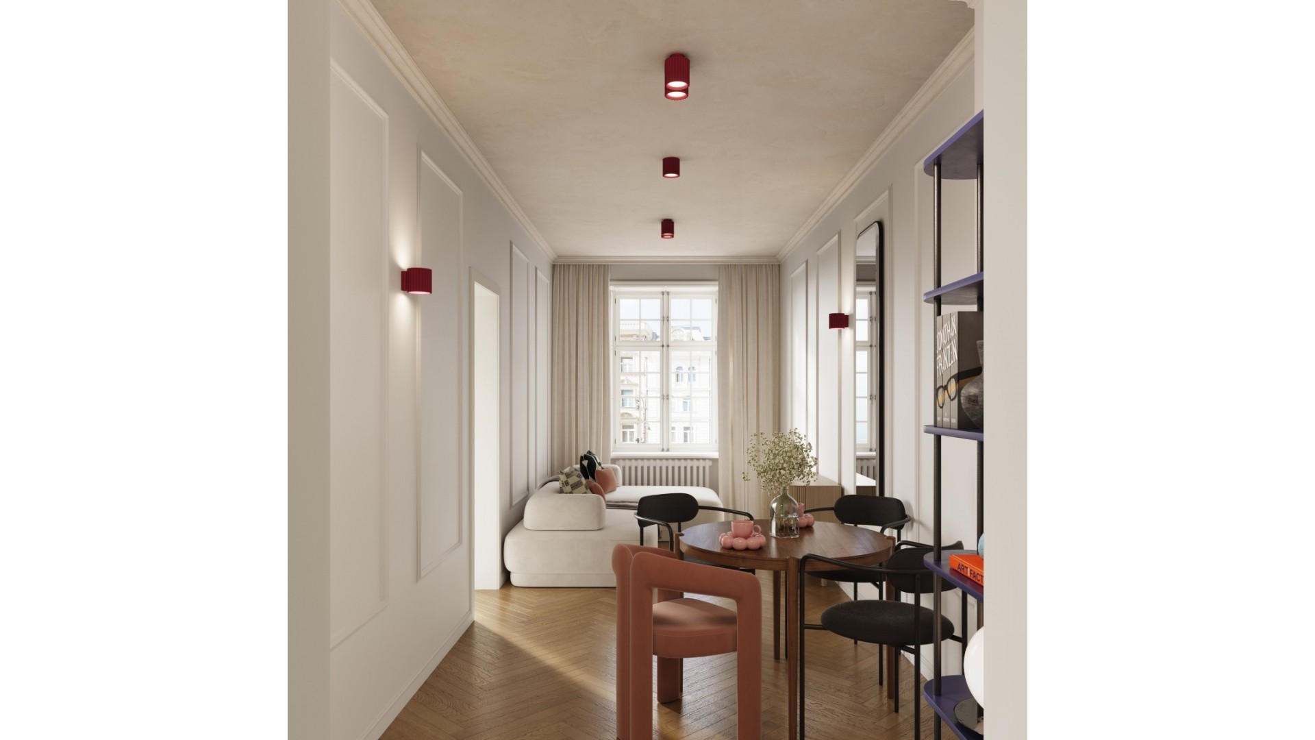 Plafon AURA 1 burgund GU10 Sollux SL.1819