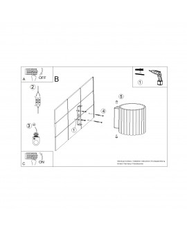 Kinkiet AURA burgund G9 Sollux SL.1821