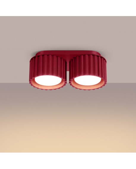 Plafon AURA 2 burgund Gx53 Sollux SL.1823