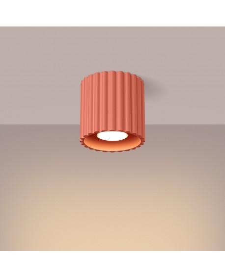 Plafon AURA 1 brzoskwiniowy GU10 Sollux SL.1824