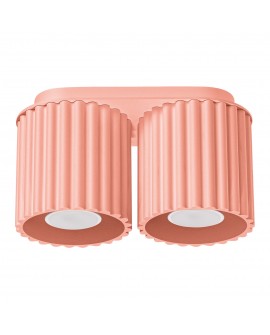 Plafon AURA 2 brzoskwiniowy GU10 Sollux SL.1825