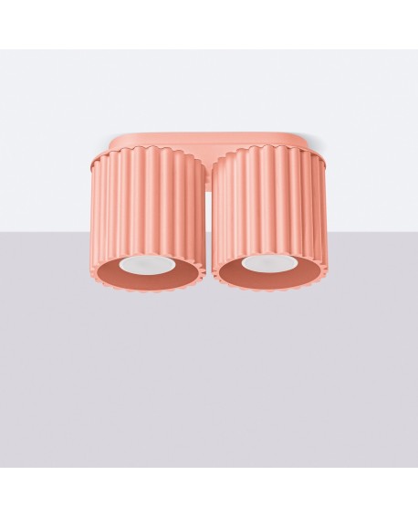 Plafon AURA 2 brzoskwiniowy GU10 Sollux SL.1825