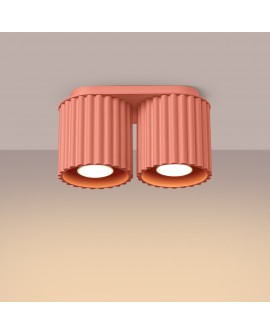 Plafon AURA 2 brzoskwiniowy GU10 Sollux SL.1825