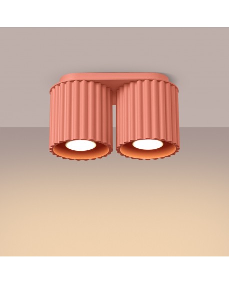 Plafon AURA 2 brzoskwiniowy GU10 Sollux SL.1825