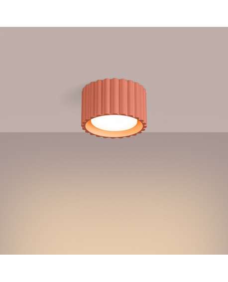 Plafon AURA 1 brzoskwiniowy Gx53 Sollux SL.1827