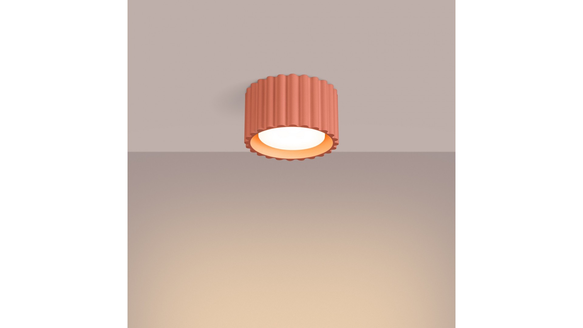 Plafon AURA 1 brzoskwiniowy Gx53 Sollux SL.1827