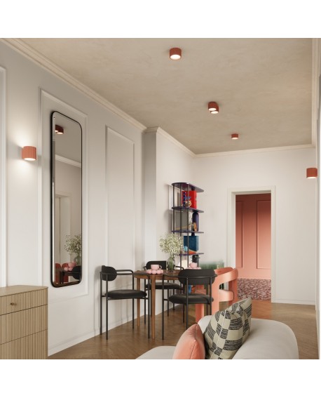 Plafon AURA 1 brzoskwiniowy Gx53 Sollux SL.1827