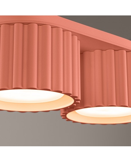 Plafon AURA 2 brzoskwiniowy Gx53 Sollux SL.1828