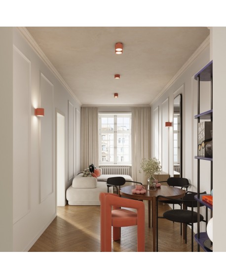 Plafon AURA 2 brzoskwiniowy Gx53 Sollux SL.1828