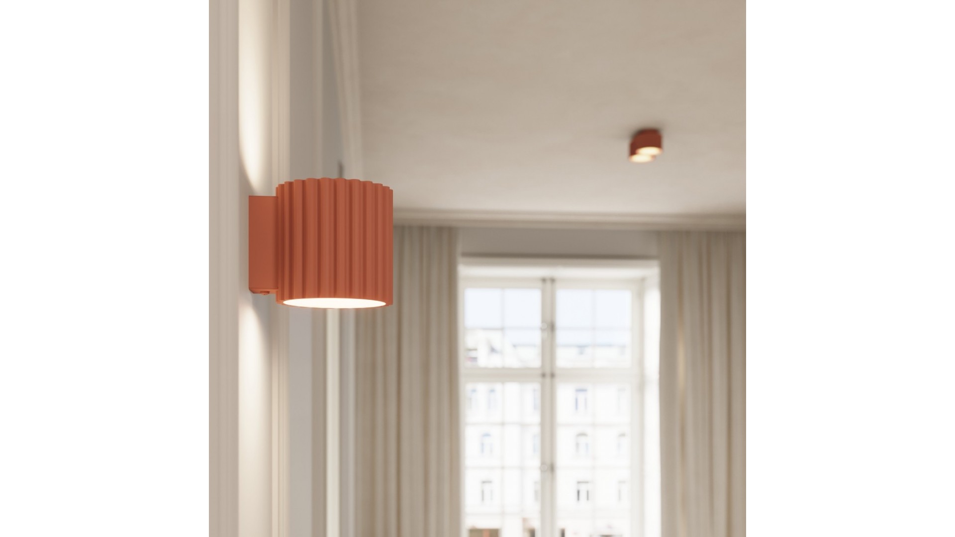 Plafon AURA 2 brzoskwiniowy Gx53 Sollux SL.1828