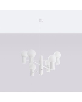 Żyrandol HALO 6 biały Sollux SL.1829