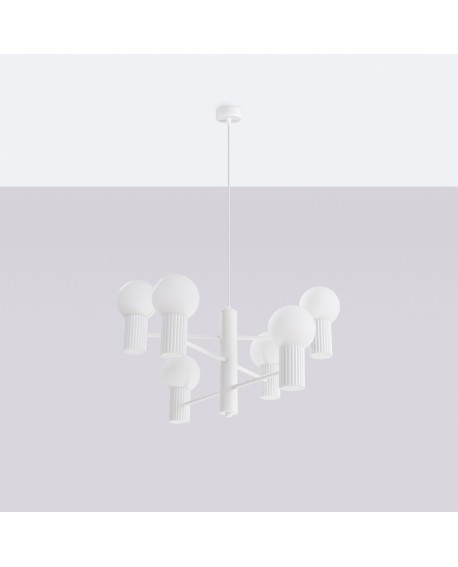 Żyrandol HALO 6 biały Sollux SL.1829