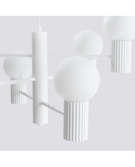 Żyrandol HALO 6 biały Sollux SL.1829