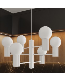 Żyrandol HALO 6 biały Sollux SL.1829