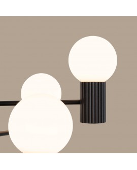 Żyrandol HALO 6 czarny Sollux SL.1830