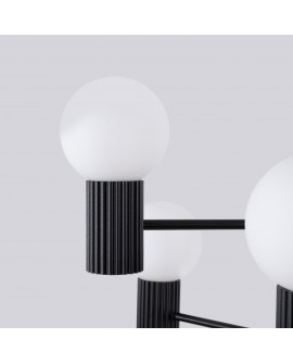 Żyrandol HALO 6 czarny Sollux SL.1830