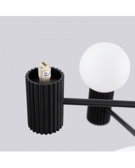 Żyrandol HALO 6 czarny Sollux SL.1830