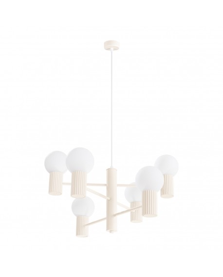 Żyrandol HALO 6 beżowy Sollux SL.1831