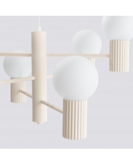 Żyrandol HALO 6 beżowy Sollux SL.1831