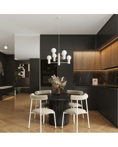 Żyrandol HALO 6 beżowy Sollux SL.1831