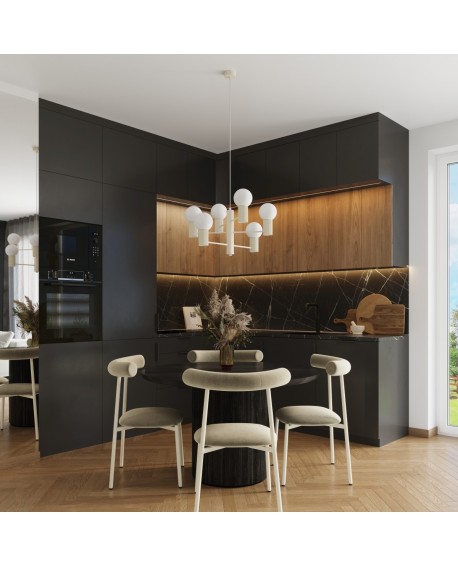 Żyrandol HALO 6 beżowy Sollux SL.1831