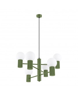 Żyrandol HALO 6 zielony oliwkowy Sollux SL.1832