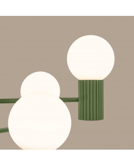 Żyrandol HALO 6 zielony oliwkowy Sollux SL.1832