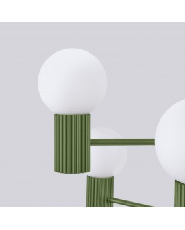 Żyrandol HALO 6 zielony oliwkowy Sollux SL.1832