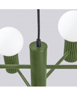 Żyrandol HALO 6 zielony oliwkowy Sollux SL.1832